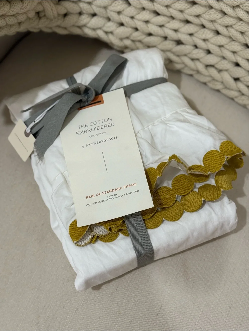 Maeve Liet Cotton Sateen Embroidered Shams